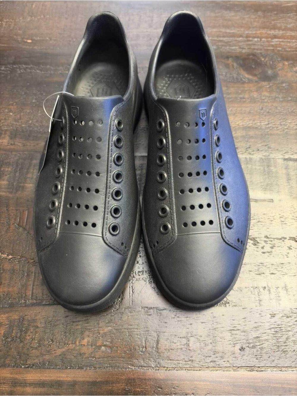 Women's Black Slip-On Athletic Water-Resistant Sneakers